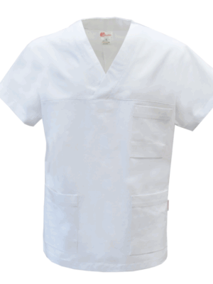 Casacca unisex bianca manica corta
